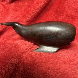 VTG Wooden WHALE 🐋 Carving statue Sculpture Decrative Handcarved Wood Art 🪵
